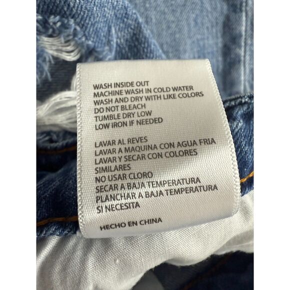 Nature Denim Women's Mid Rise Boyfriend Jeans Distressed Destructed Size 13 / 30 - Picture 5 of 10